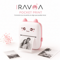 IRAVOA™ Pocket Print – Mini Impresora Térmica Portátil
